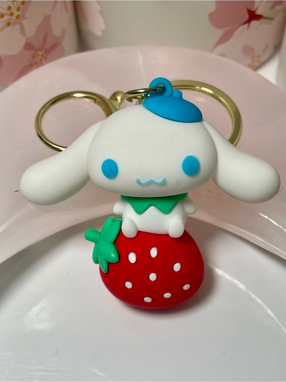 Sanrio Cinnamoroll Strawberry Charm - White, Red & Blue